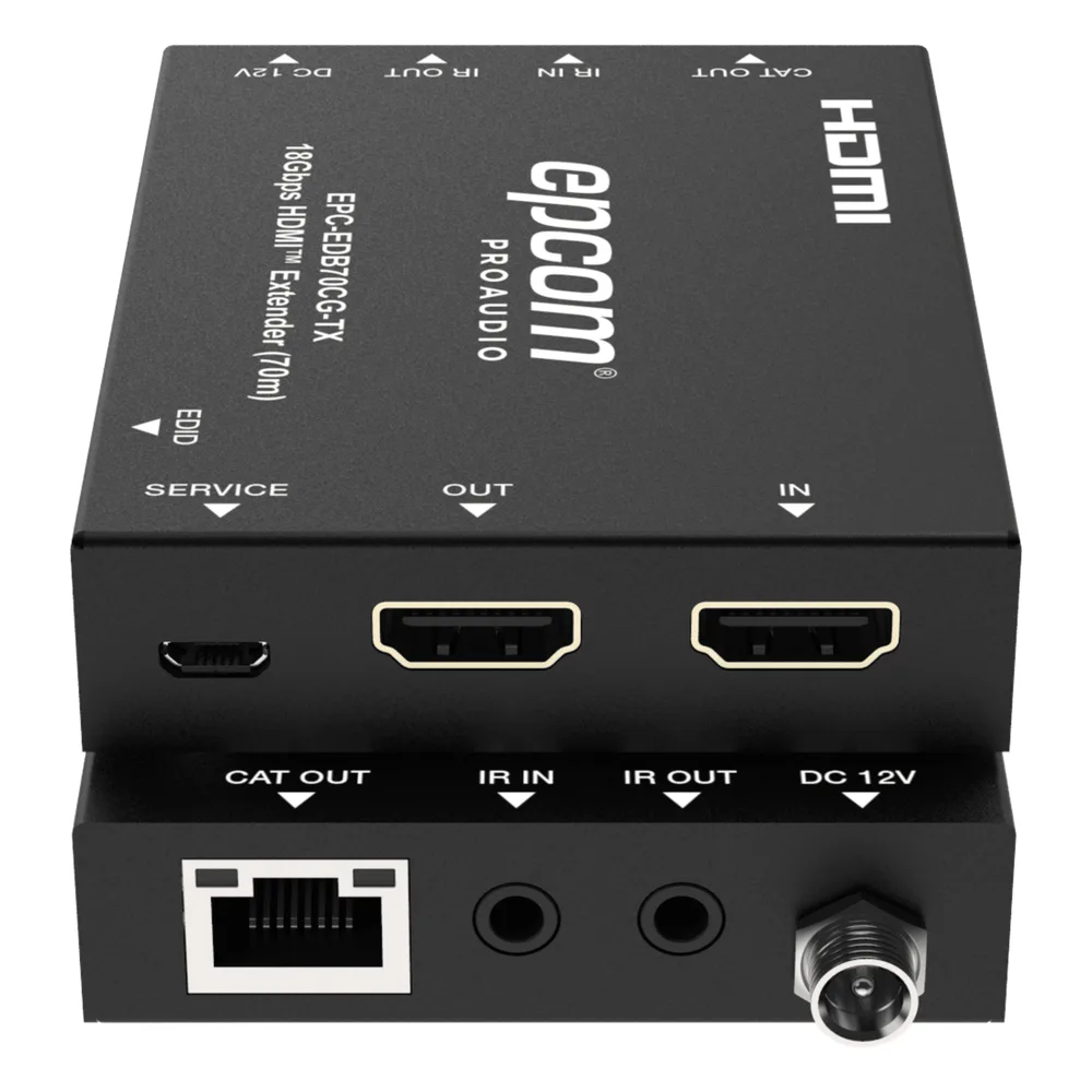 Extensor HDMI 4K@60Hz | PoC Bidireccional | HDR y Dolby Vision | Transmisión hasta 70m por CAT6 | Extractor Audio ARC Solo RX – vista 3