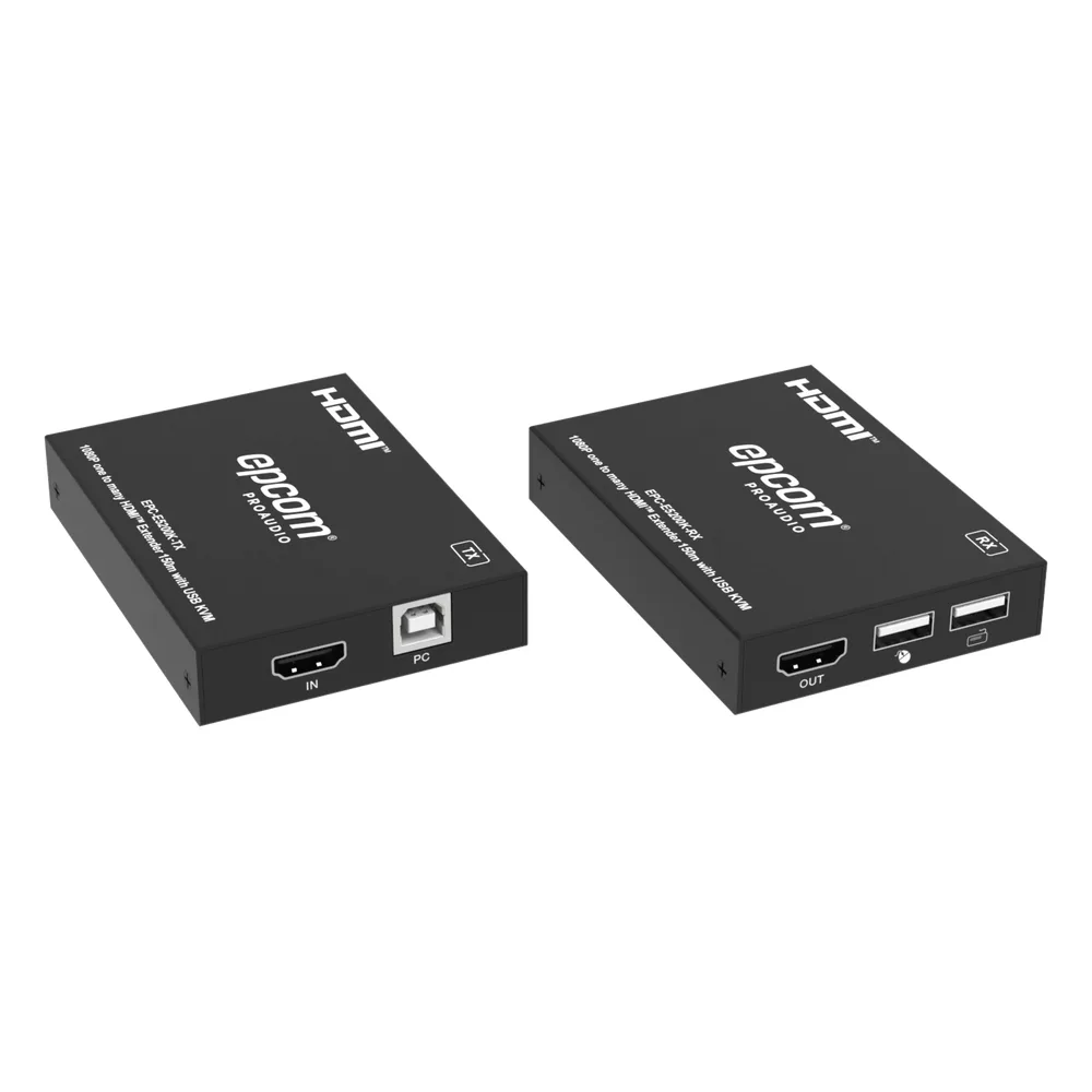 Extensor HDMI con KVM | Sobre IP | Transmisión hasta 150m | Cat5e/6 | HDCP 1.4 | 1080p | Control IR | Compatible con Switch 1G