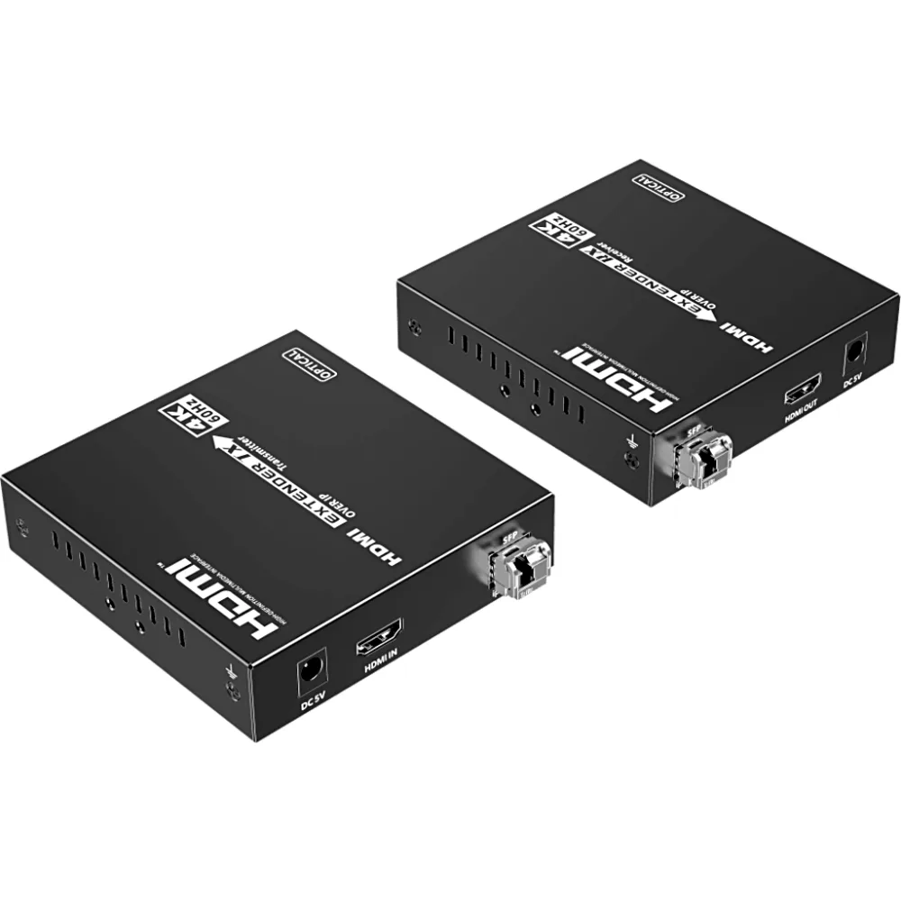 Extensor HDMI sobre IP | 4K60Hz | Fibra Óptica 40 km (24.85 mi) | 18 Gbps | HDMI 2.0 | HDCP 1.4/2.2 | IR | Protección ESD – vista 6