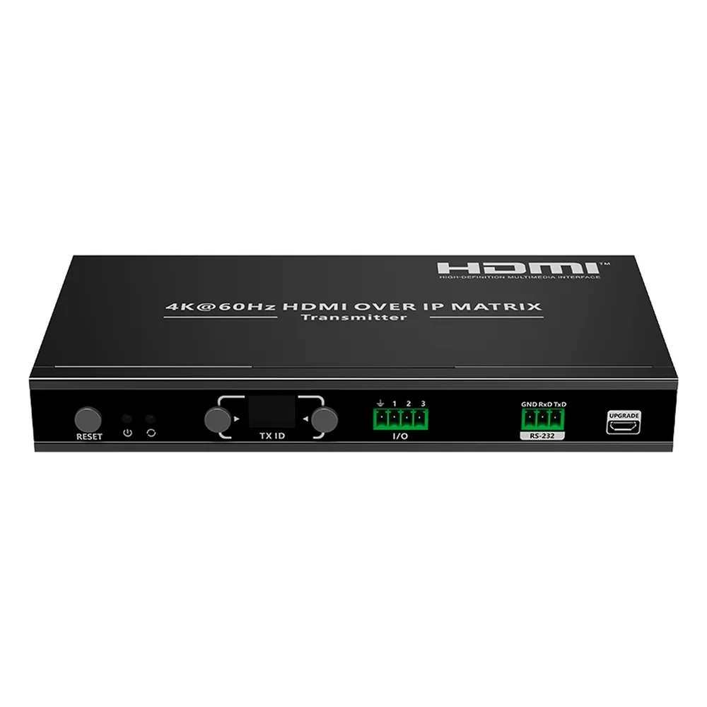 Extensor HDMI sobre IP | Transmisor | 4K@60Hz | 120 m | HDMI 2.0 | HDCP 2.2 | PoE | RS-232 | IR Bidireccional | Multicast – vista 2