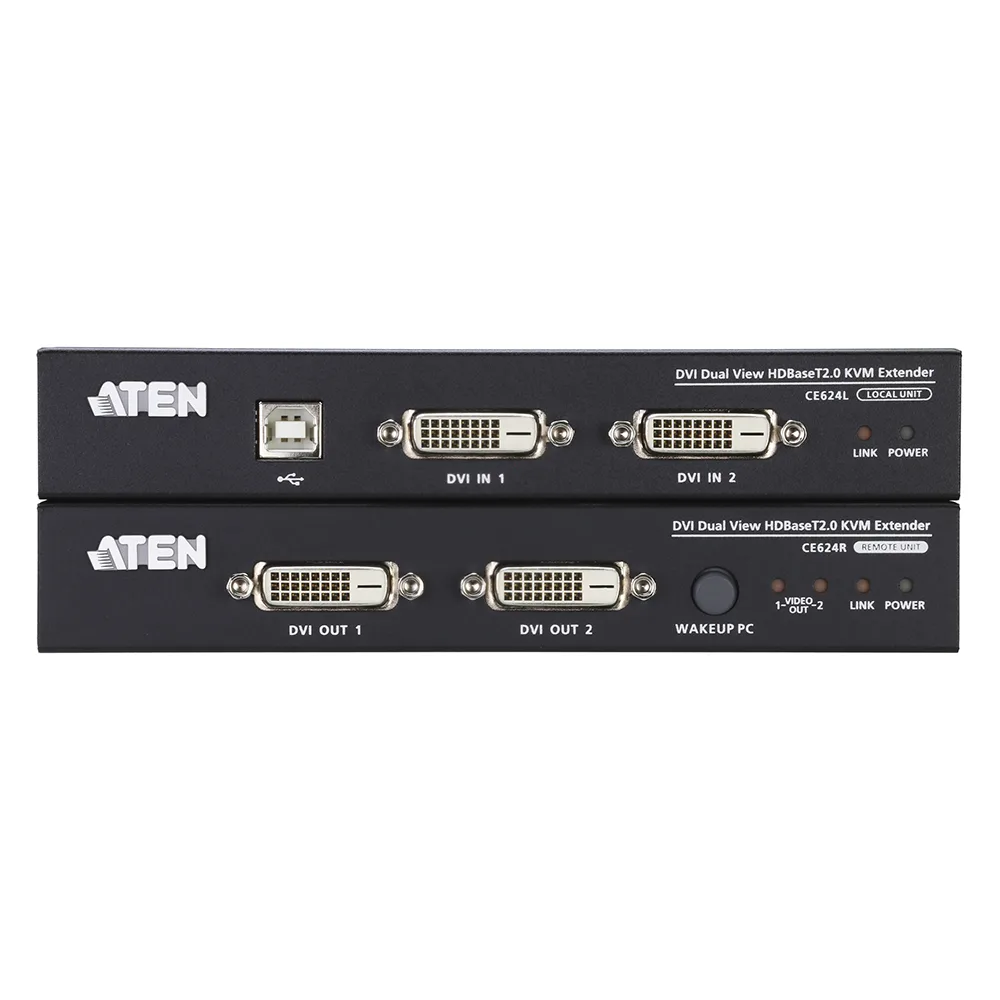 Extensor KVM | HDBaseT™ | 2.0 DVI dual display USB |  1920 x 1200 a 100m – vista 2