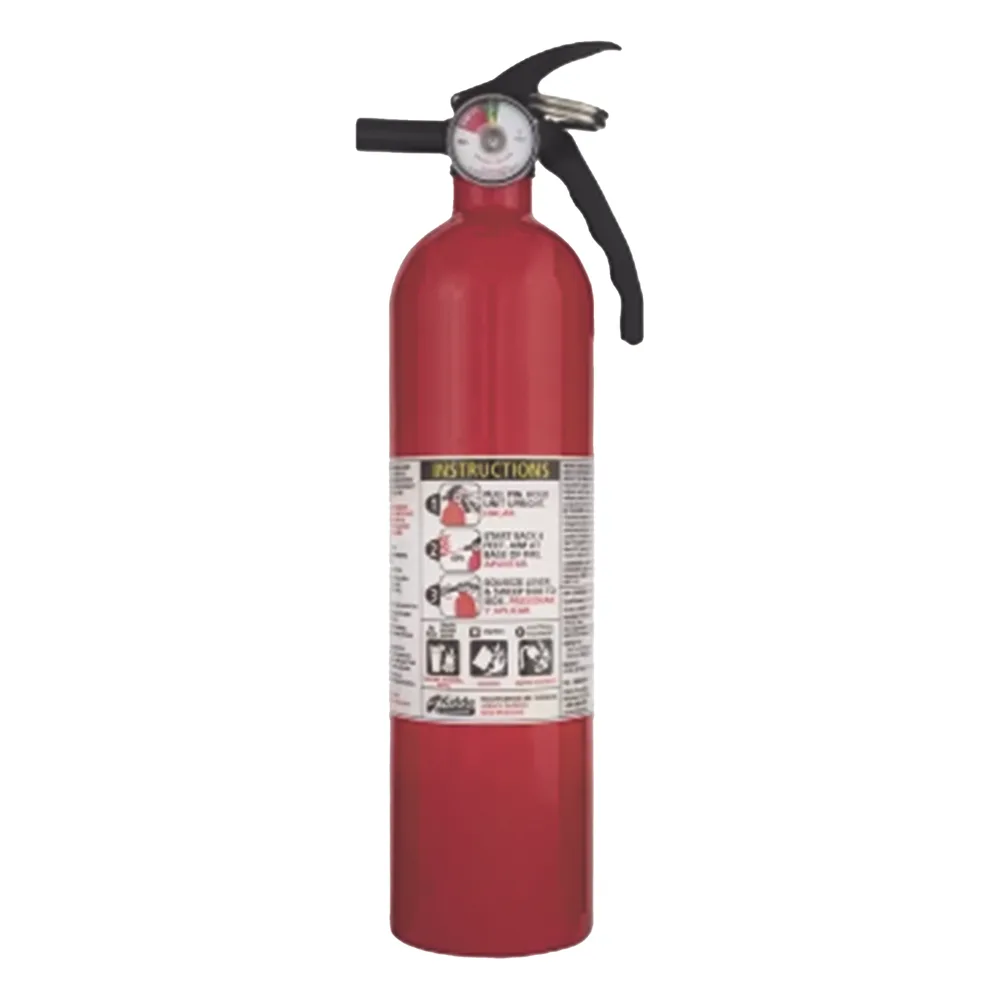 Extintor desechable multipropósito de polvo químico seco para fuegos clase A, B y C, con soporte de correa plástico, paquete de 6 piezas de 2.5 lb