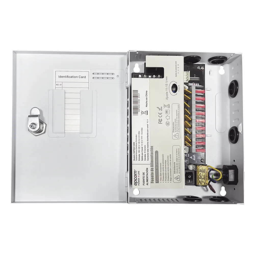Fuente |  11-15 V |  9 canales | 16 A |  Compatible con cámaras 4K | Alta tecnología en seguridad | Doble ventilador | Hasta 1.8 Amperes por Salida | Filtro de ruido por canal | Diseño de alta gama. – vista 7