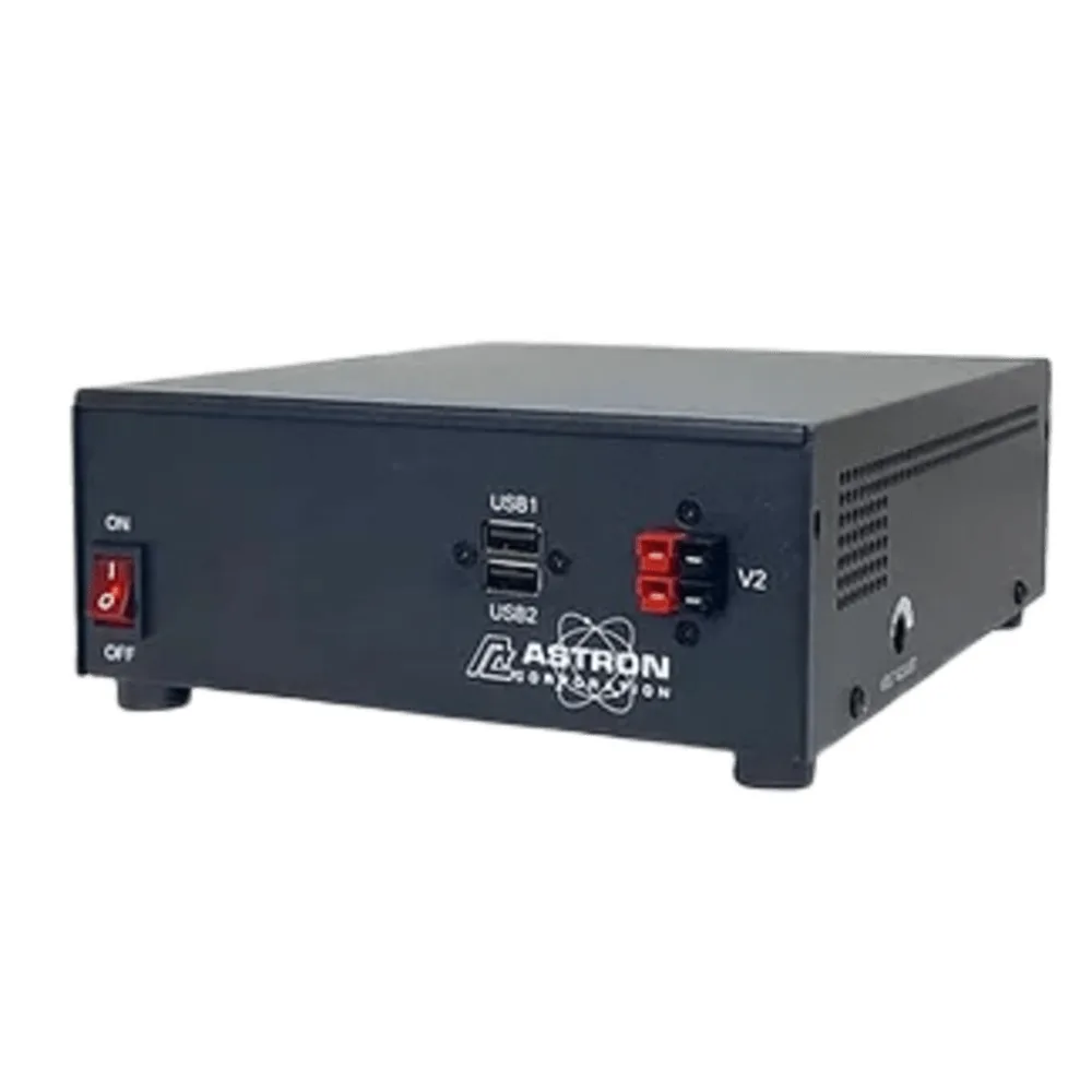 Fuente de Alimentación Conmutada, Salida Pico de 25A a 13.8Vdc, Polos de Alimentación del Panel Frontal, 2 Puertos USB: 5,2 V,