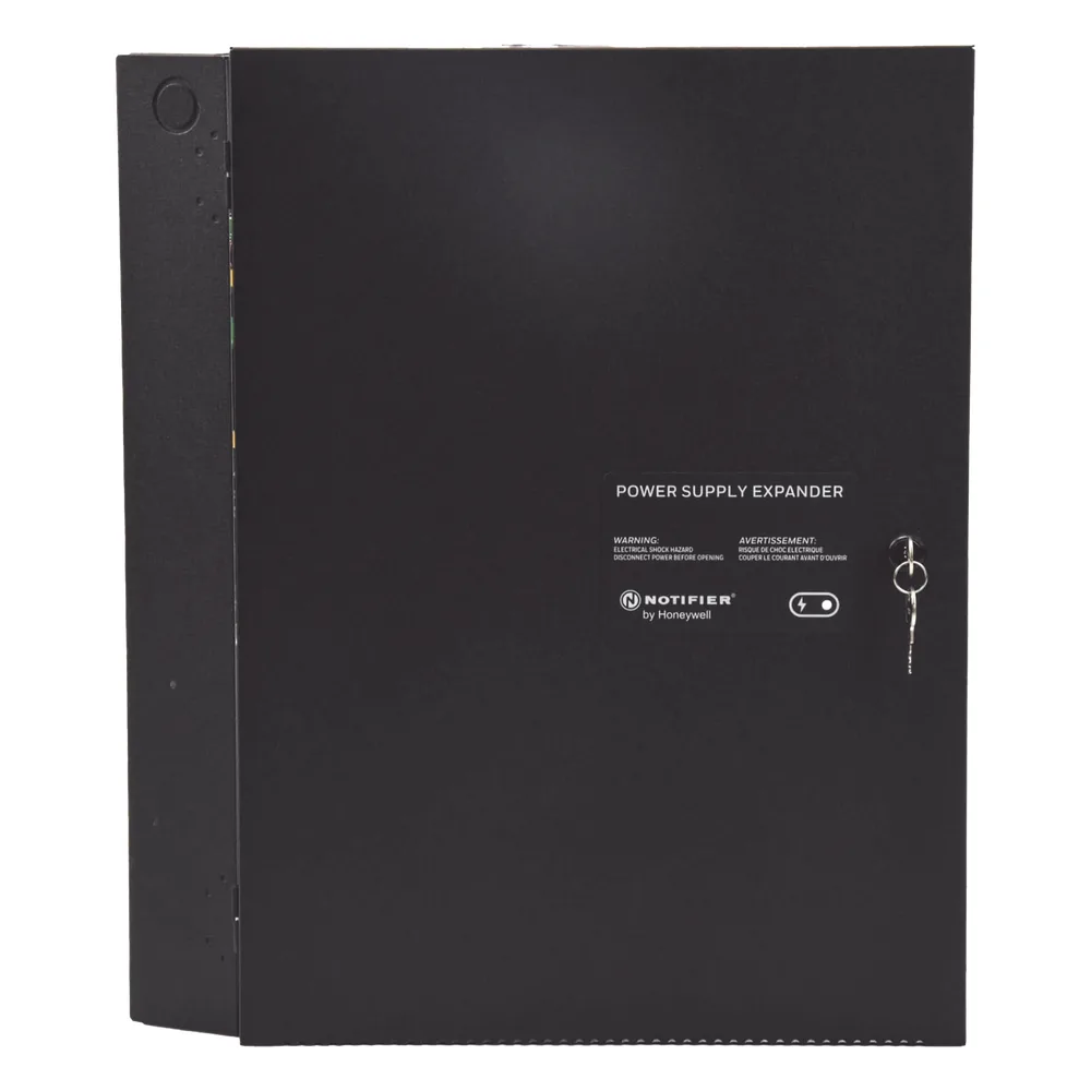 Fuente de alimentación remota y cargador de batería / 10 amperes / 24 Vcc / 7 circuitos de salida NAC o auxiliar / gabinete metálico con cerradura / serie PS de NOTIFIER – vista 2