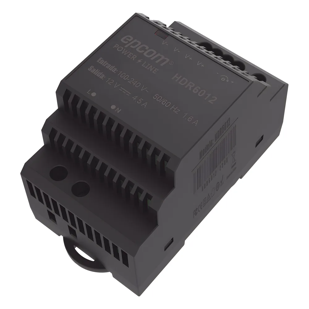 Fuente de Poder Industrial Entrada: 100-240 Vca / Salida: 15 Vcc/ 4 A/ 60 W/ Riel Din – vista 2