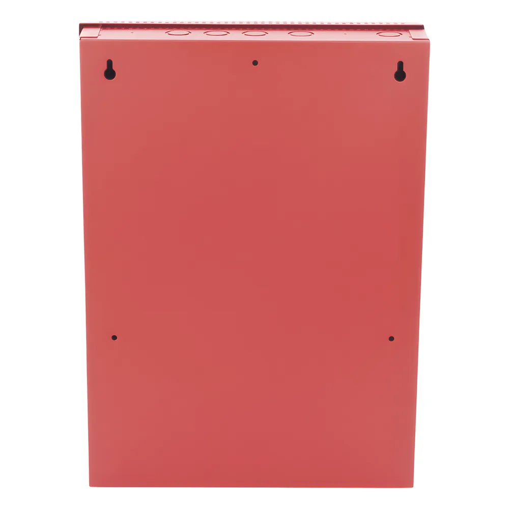 Fuente de poder remota de 6 amperes y 24 Vcc con cargador de batería para paneles de detección de incendio de 12 o 24 V, gabinete rojo – vista 4