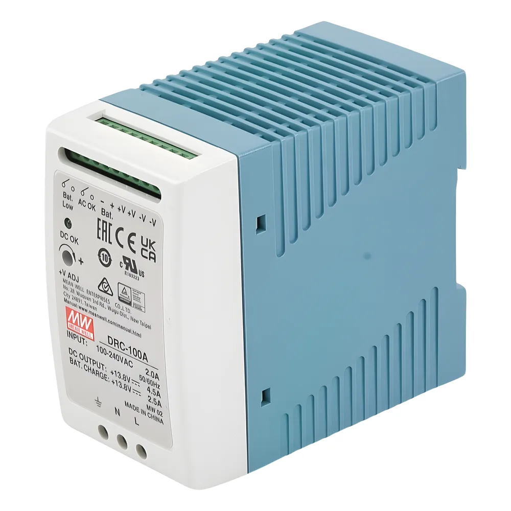 Fuente de poder Riel Din 12V, 100W con Cargador de Batería – vista 2