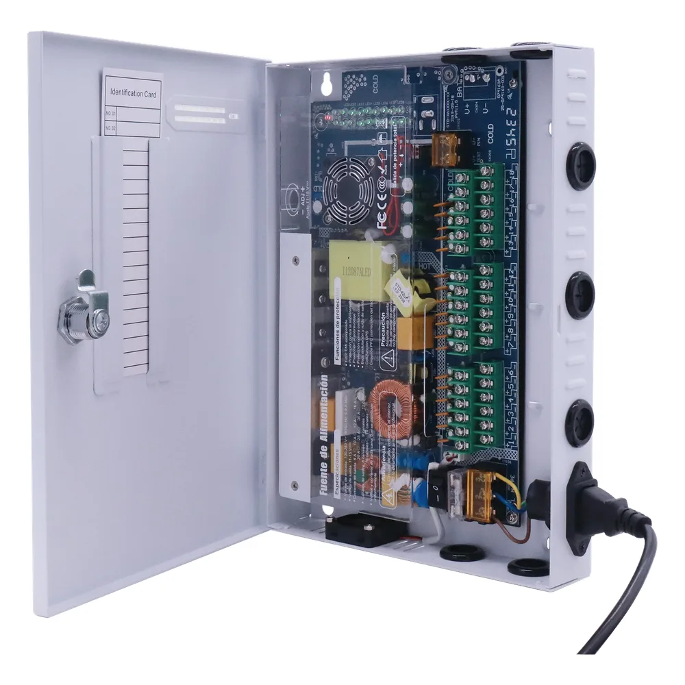 Fuente PREMIUM / 11-15 V / 18 canales / 20 A / Alta tecnología en seguridad / Doble ventilador / Hasta 1.8 Amperes por Salida / Filtro de ruido por canal / Diseño de alta gama.