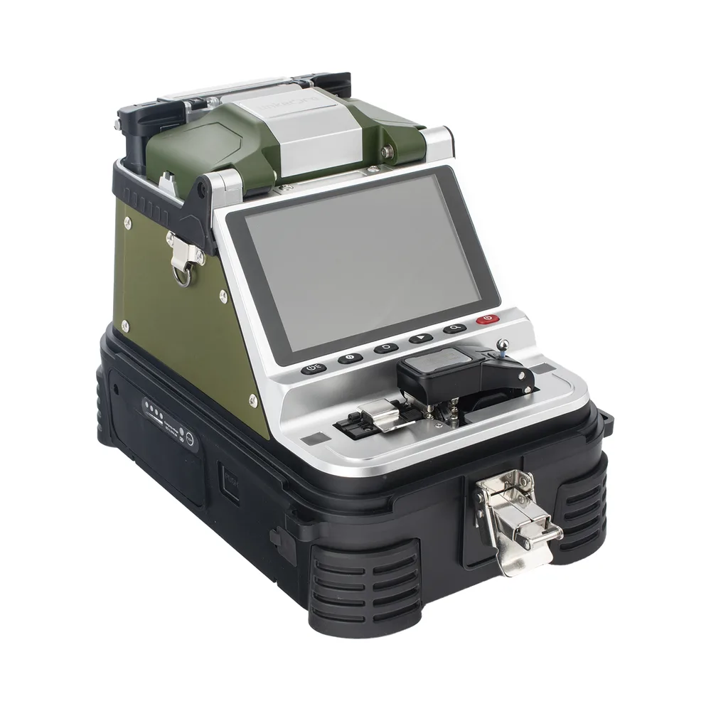 Fusionadora de Fibra Óptica Multimodo y Monomodo / 6 Motores / Alineación por Núcleo / OPM + VFL / Cleaver Eléctrico de un Solo Paso / Capacitación Remota Gratuita – vista 2