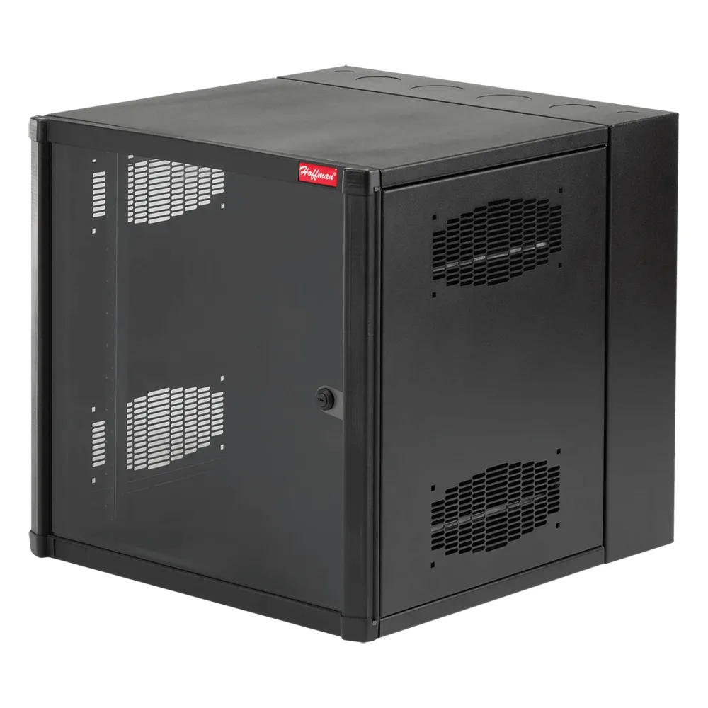 Gabinete AccessPlus de 26 UR Montaje en Pared de 19in, Rieles Numerados y Roscados #10-32, Puerta con Ventana de Seguridad, 600 mm de Ancho, 762 mm de Profundidad, Color Negro