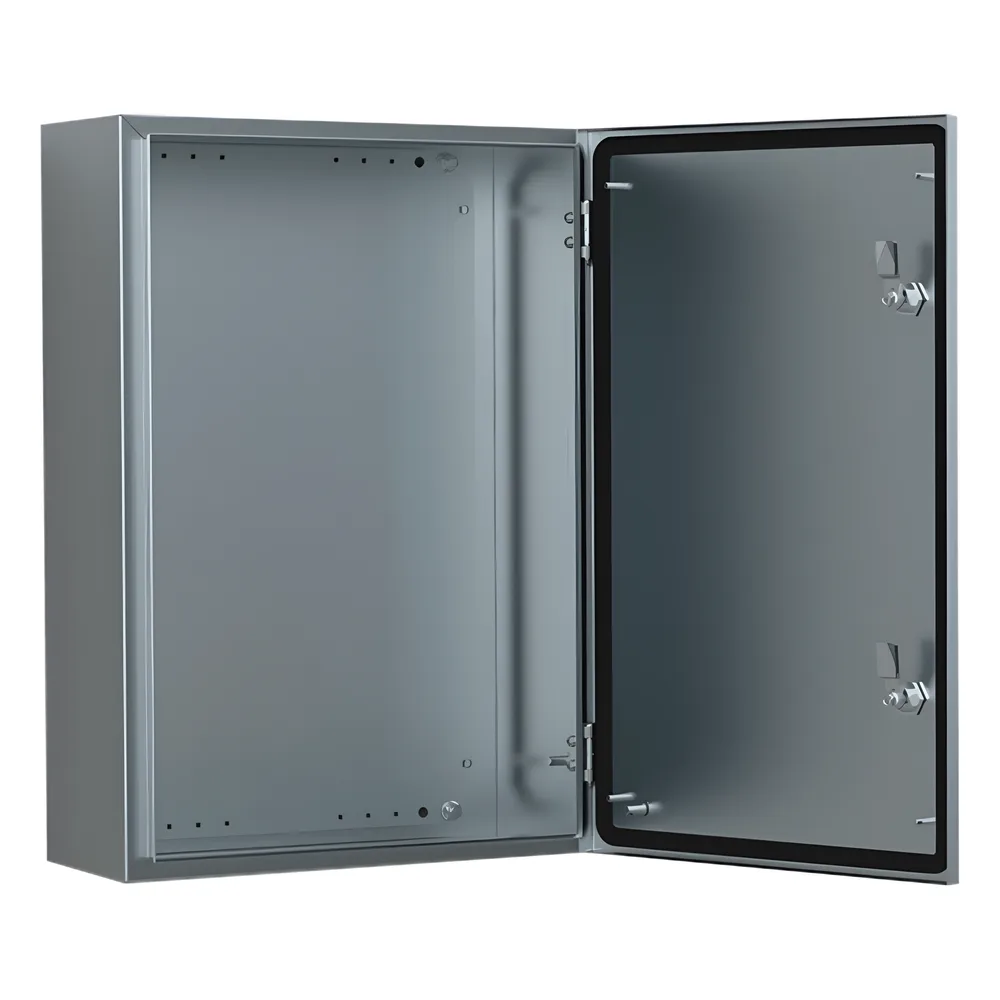 Gabinete de Acero Inoxidable 304L ASR IP66 240x240x150 mm (9.4 x 9.4 x 5.9 in) / 2 Cerraduras / Montaje Placa 2 mm