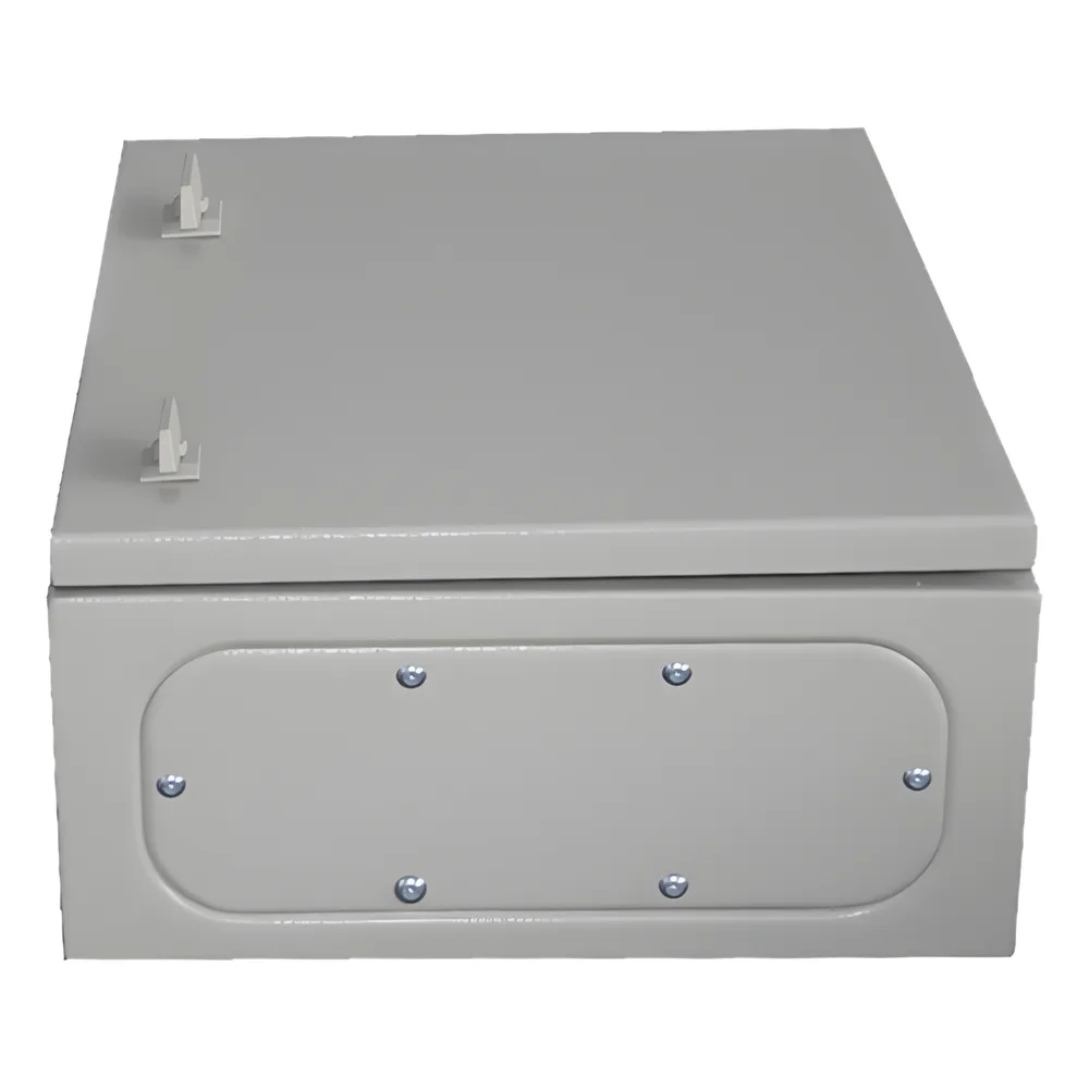 Gabinete de Acero IP66 Uso en Intemperie (400 x 600 x 200 mm) con Placa Trasera Interior Metálica y Compuerta Inferior Atornillable (Incluye Chapa y Llave). – vista 2