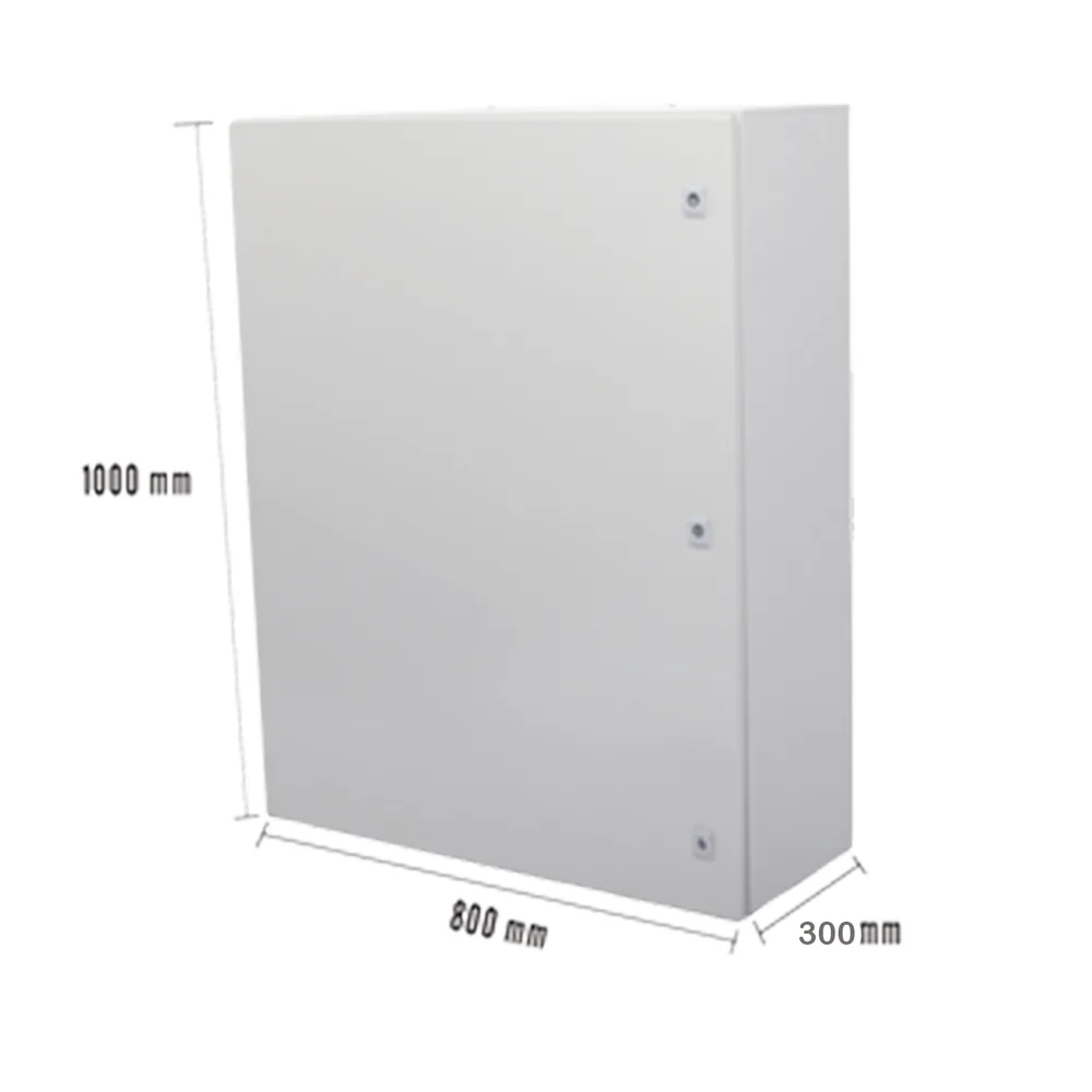 Gabinete de Acero IP66 Uso en Intemperie (800 x 1000 x 300 mm) con Placa Trasera Interior Metálica y Compuerta Inferior Atornillable (Incluye Chapas y Llaves T). – vista 6