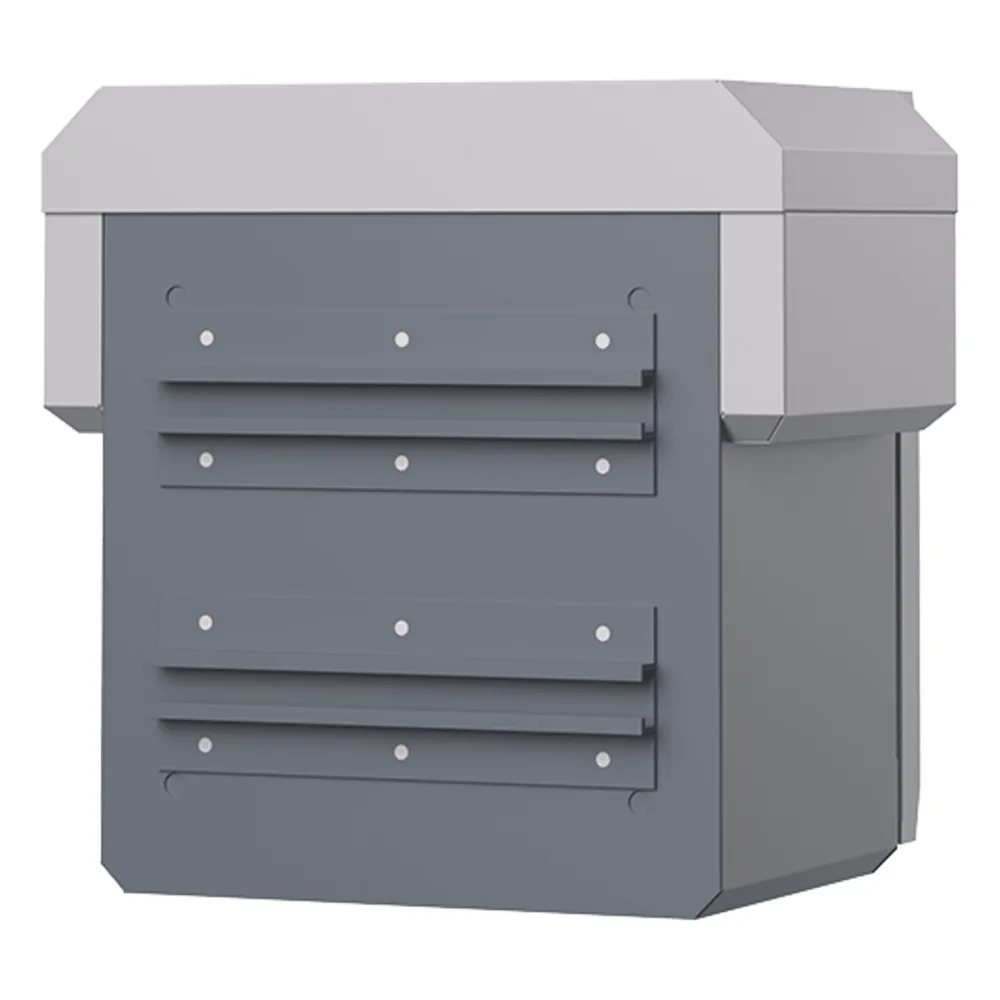 Gabinete de Acero Ventilado para Exterior 250 x 250 x 180 mm con Rieles DIN y 4 Placas Laterales para Montaje de Equipos por Fuera – vista 6
