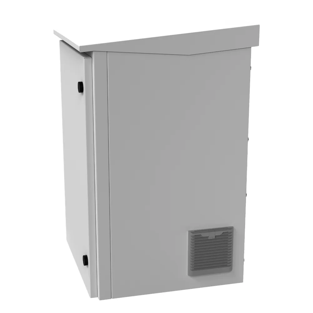 Gabinete de Exterior con Rack de 19" de 16U con Ventiladores y Termostato, Se envía el Gabinete Armado. (Montaje a poste o torre se vende por separado). – vista 6