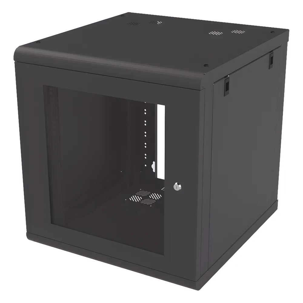 Gabinete de Pared 12U de 635 mm de Profundidad, Rack de 19 in en Acero Reforzado: Compacto y Resistente para Soluciones Profesionales