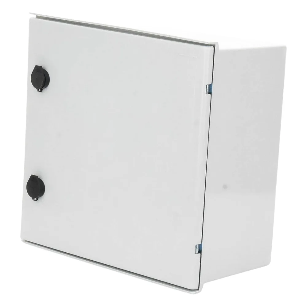 Gabinete de Poliéster IP65 Uso en Intemperie (400 x 400 x 200 mm) con Placa Trasera Interior de Plástico (Incluye Chapa y Llave). – vista 2