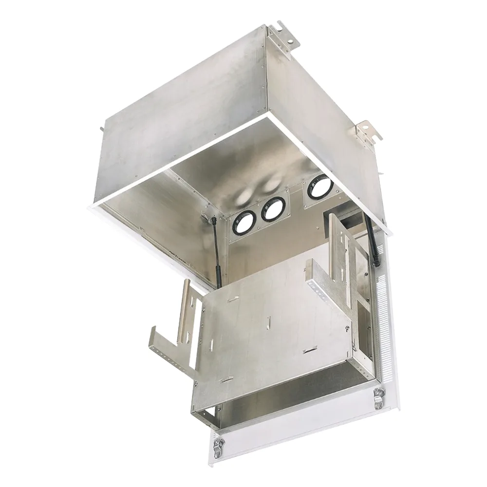 Gabinete de Techo PanZone Premium / 8 UR / Equipo Pasivo / Paneles de Parcheo / Organizador Horizontal / Acceso Frontal / UL2043 Plenum