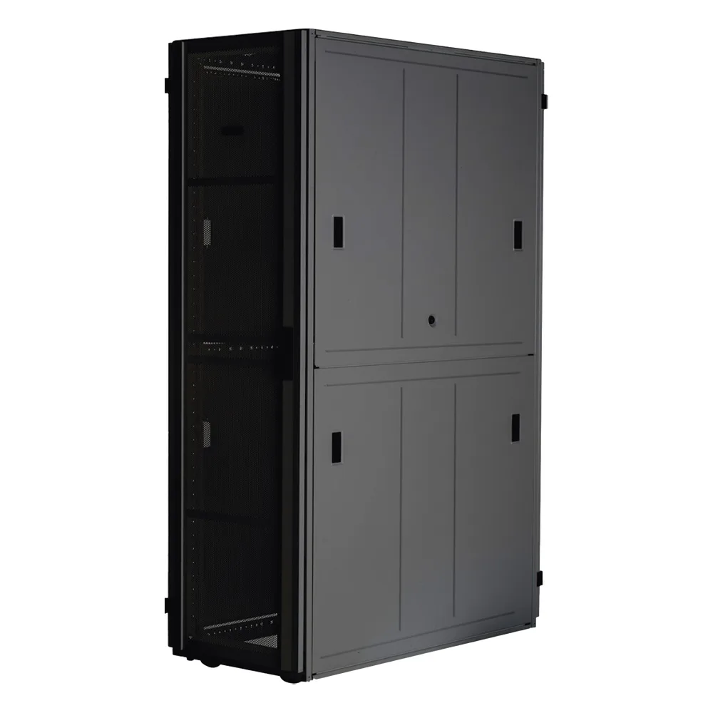 Gabinete FlexFusion™ XGL (Light) para Centros de Datos, 42 UR, 800 mm de Ancho, 1200 mm de Profundidad, Fabricado en Acero, Color Negro