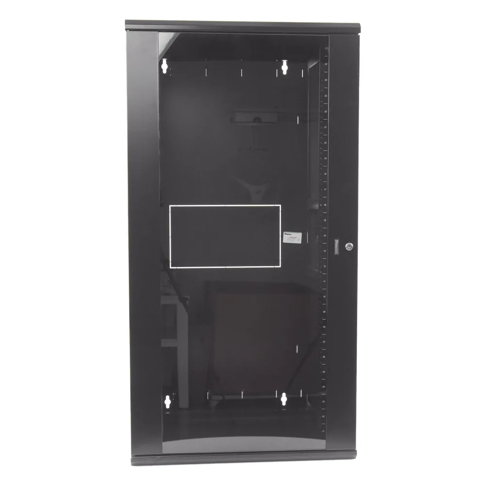 Gabinete PanZone de Montaje en Pared, de 19in, Puerta con Ventana de Seguridad, 26 UR, 635mm de Profundidad, Color Negro – vista 5