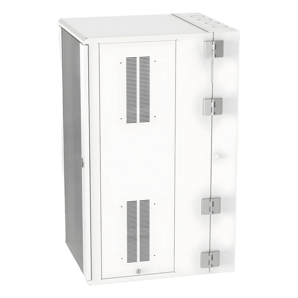 Gabinete PanZone de Montaje en Pared, de 19in, Puerta con Ventana de Seguridad, 26 UR, 762mm de Profundidad, Color Blanco – vista 3