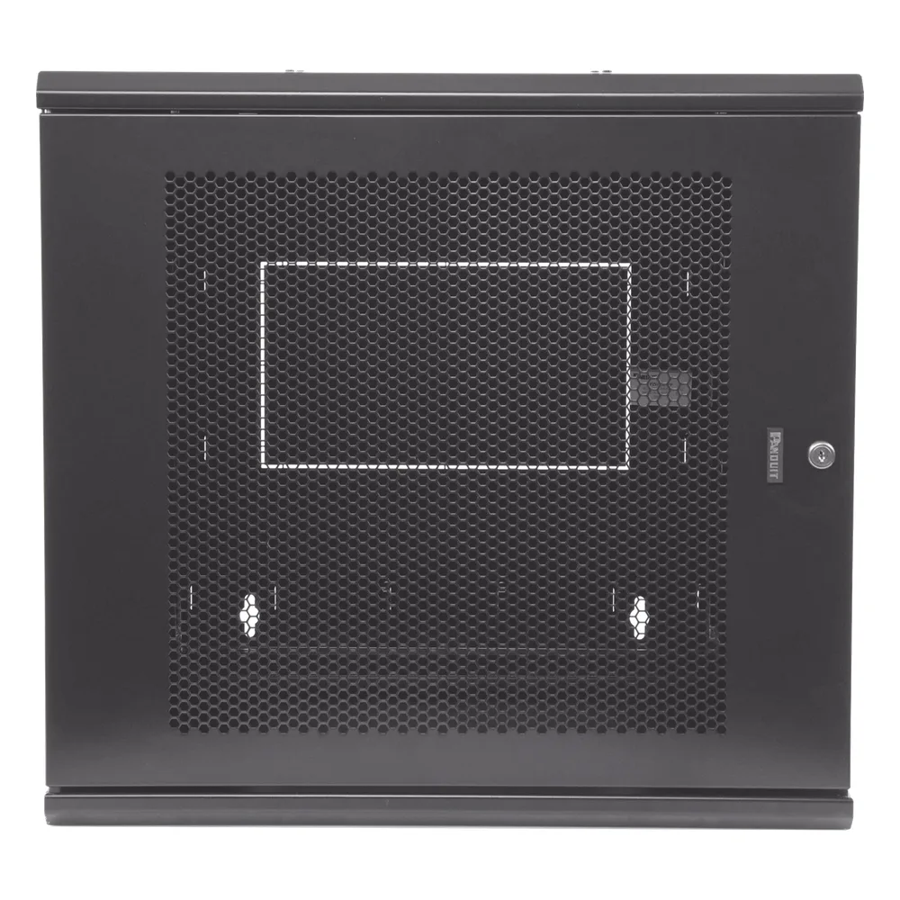 Gabinete PanZone de Montaje en Pared, de 19in, Puerta Ventilada, 12 UR, 635mm de Profundidad, Color Negro – vista 2
