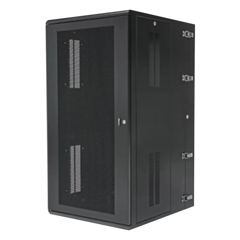 Gabinete PanZone de Montaje en Pared, de 19in, Puerta Ventilada, 26 UR, 635mm de Profundidad, Color Negro