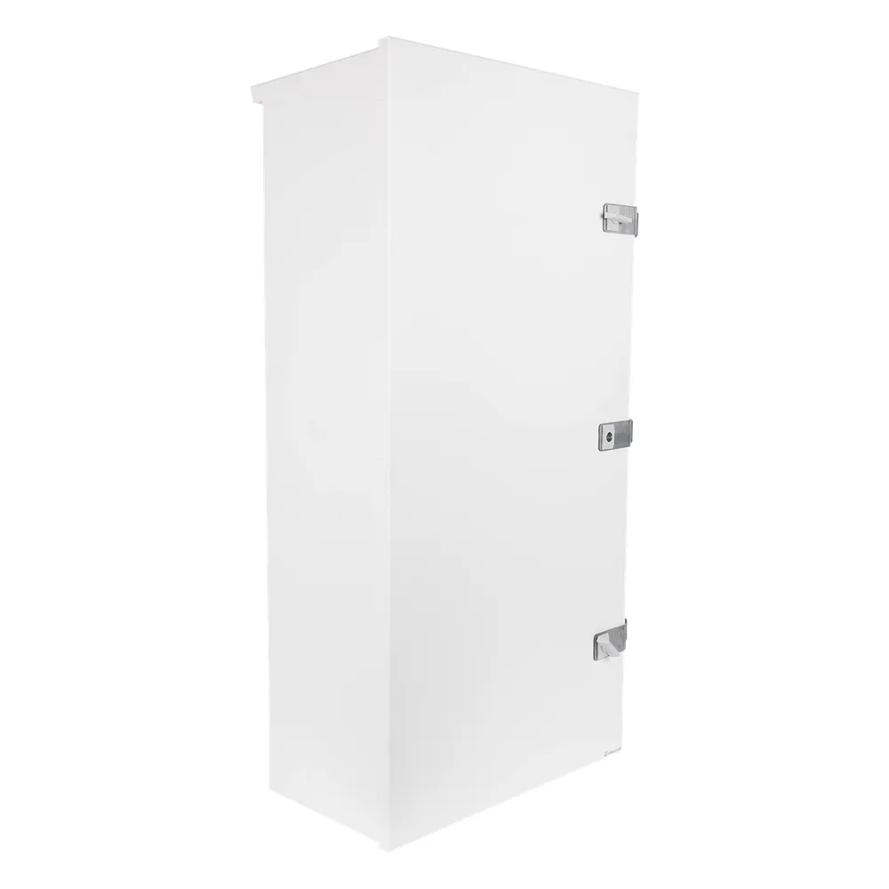 Gabinete para instalación de 3 Baterías PL110D12, Fabricado en Lámina Galvanizada, Accesorios para piso o poste (No incluidos) – vista 4
