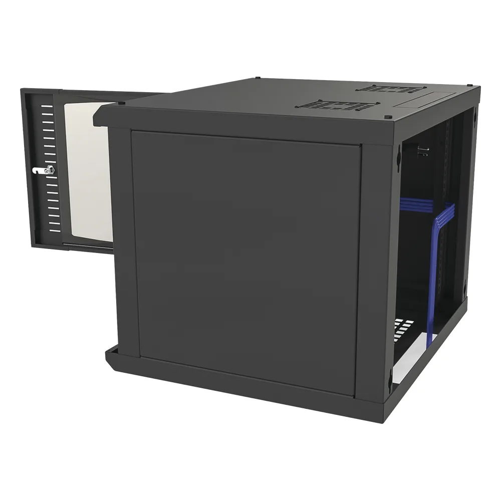Gabinete para Montaje en Pared Fijo, con 9 Unidades de Rack, de 19in, Puerta de Cristal Templado, Fabricado en Acero – vista 15