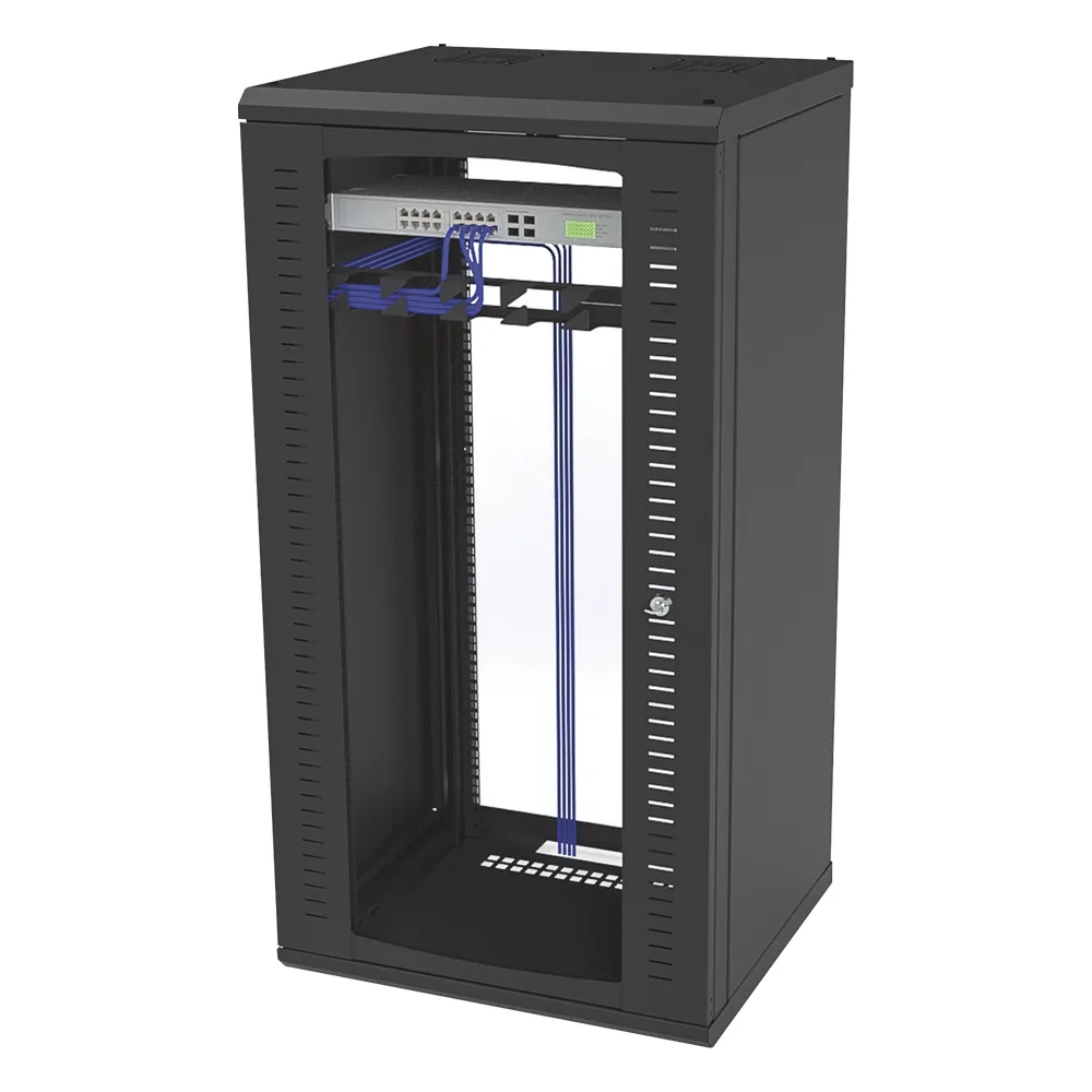 Gabinete para Montaje en Pared, Puerta de Cristal Templado, Cuerpo Fijo con Rack 19" de 24 Unidades – vista 6