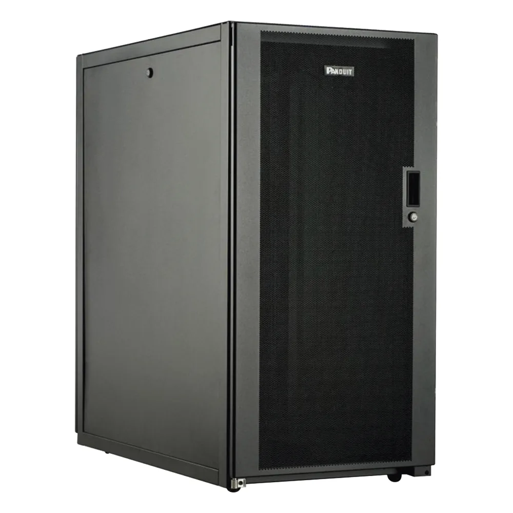 Gabinete Profesional de Telecomunicaciones, de Piso, 24 UR, 600 mm de Ancho y 1070 mm de Profundidad, Color Negro