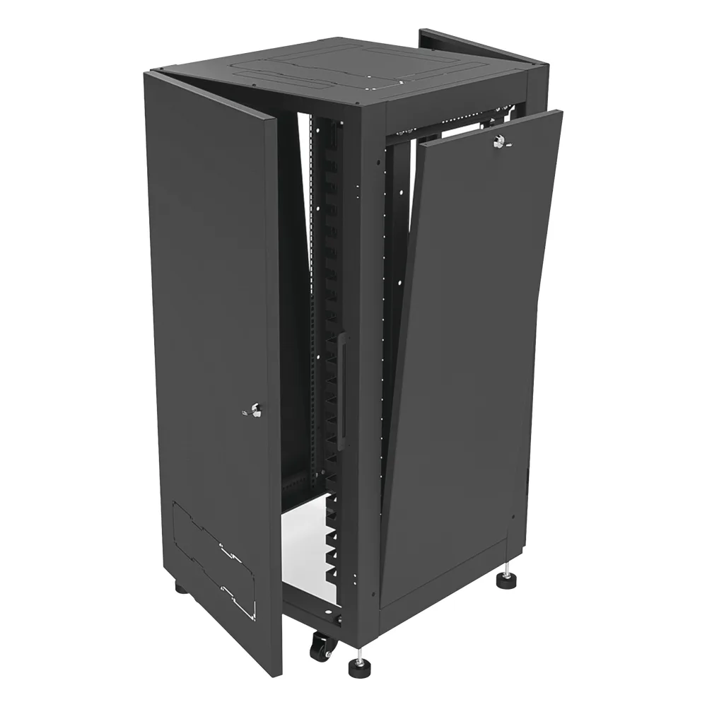 Gabinete Profesional para Telecomunicaciones de 19in, Instalación a Piso, 24UR, 600 mm Profundidad, Se envía el Gabinete Armado. – vista 4