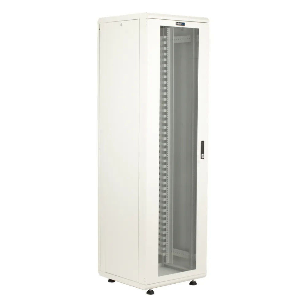 Gabinete Rack 42 Unidades / Piso 19 Pulgadas / Puerta Cristal Templado / Capacidad Carga 1000 Kg / Acero Calibres 16-18-20 / Ventilación Superior / Cerradura Seguridad, Niveladores Incluidos – vista 5
