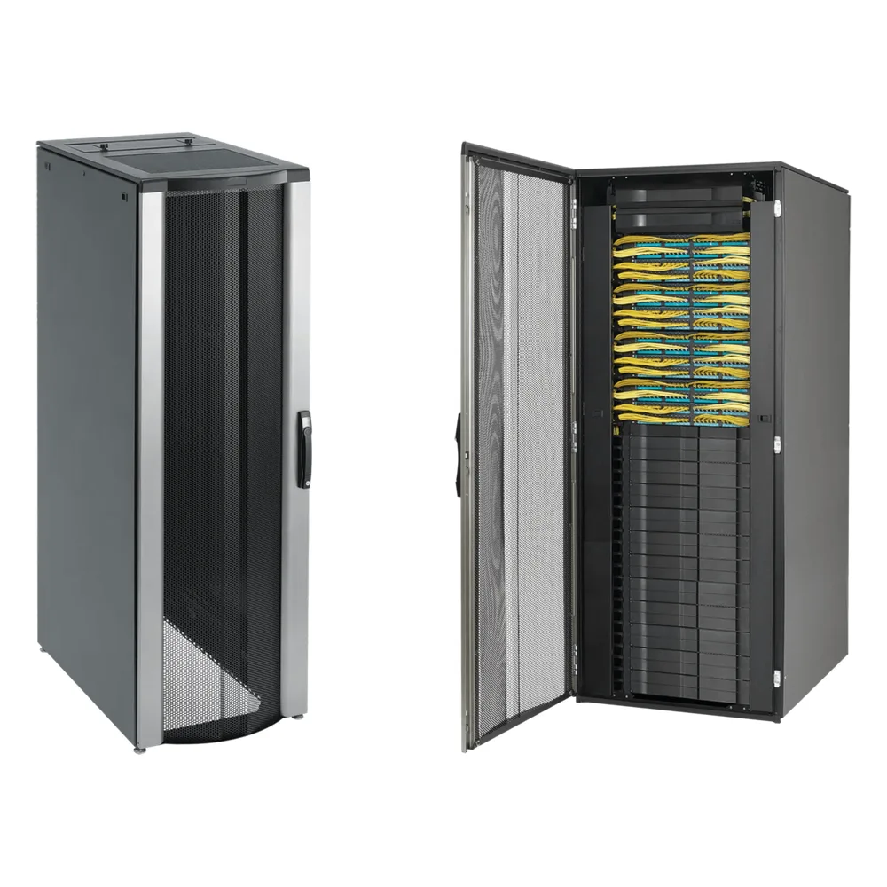 Gabinete Rack ProLine ConnecTek 42 UR 2000 x 800 x 1200 mm con Capacidad 1134 kg Acero, Color Negro Con Organizadores Laterales Frontal y Traseros Incluidos