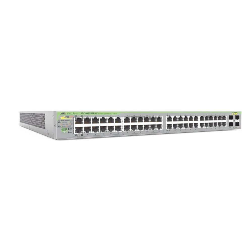 Gigabit webSmart switch, 48 Puertos Totales, 24c/PoE+ 10/100/1000T, 4 Puertos SFP