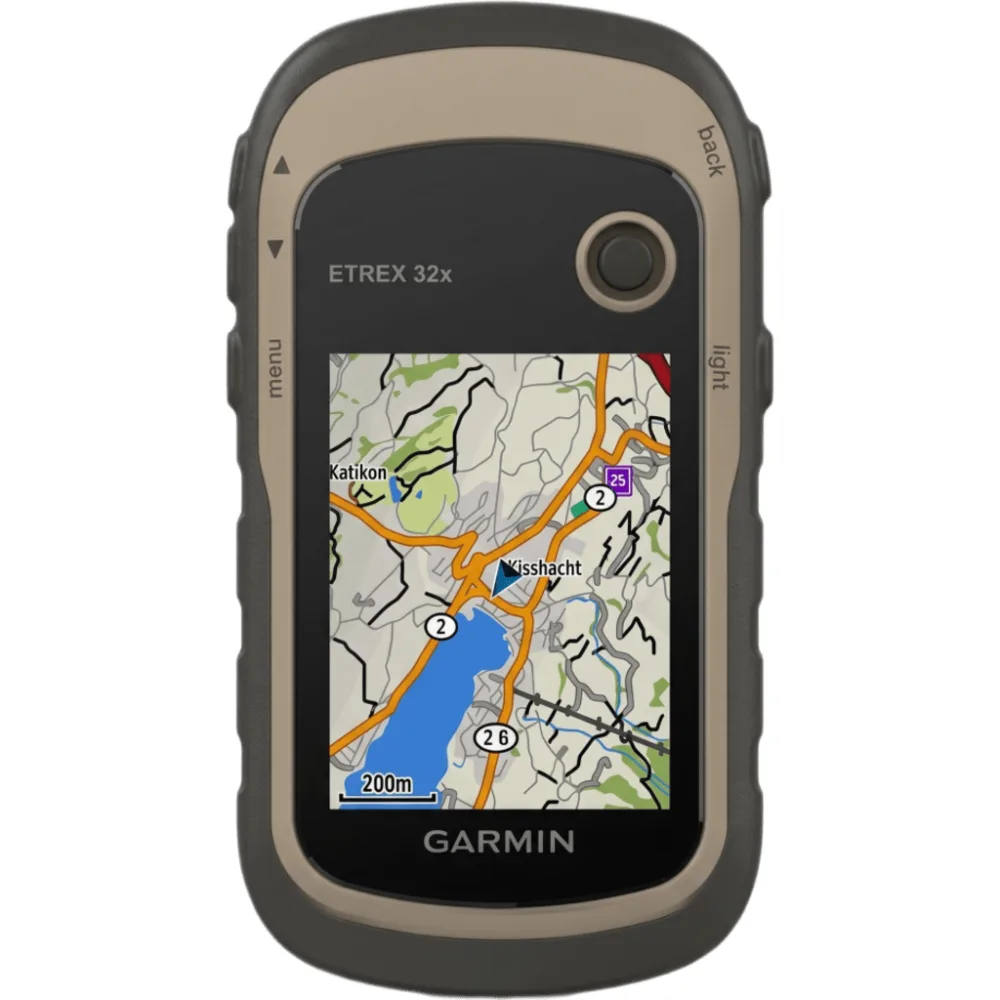 GPS Portátil eTrex 32x Outdoor / Pantalla TFT Transflectiva 2.2 Pulgadas / Resolución 240x320 Pixeles / Brújula 3 Ejes / Altímetro Barométrico / GPS + GLONASS / 8 GB Memoria / IPX7 / Compatible ANT+