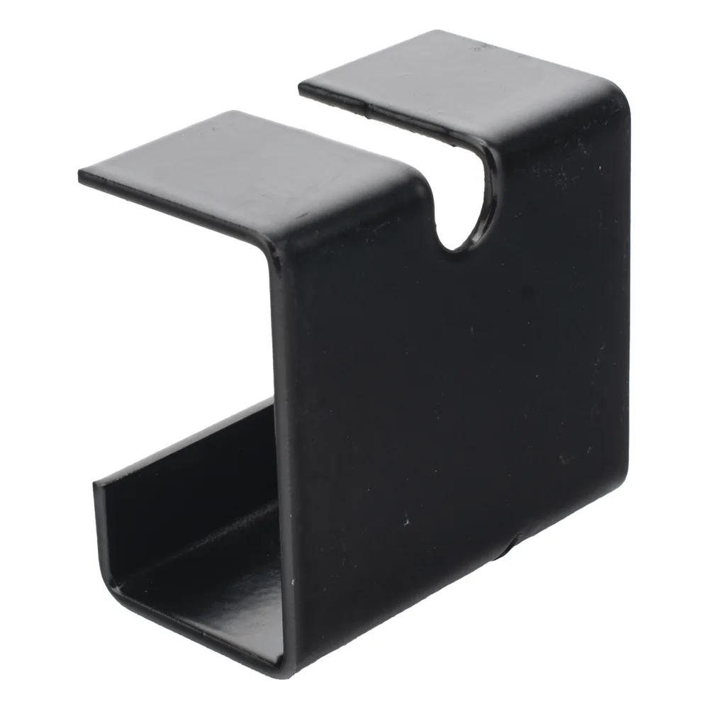 Grapa de Suspensión para Escalera Tubular de 1.5" de Peralte y 12" de Ancho, Acabado con Pintura Epóxica Color Negro, Ideal para la Suspensión Segura de la Escalera Tubular en Instalaciones Aéreas – vista 4