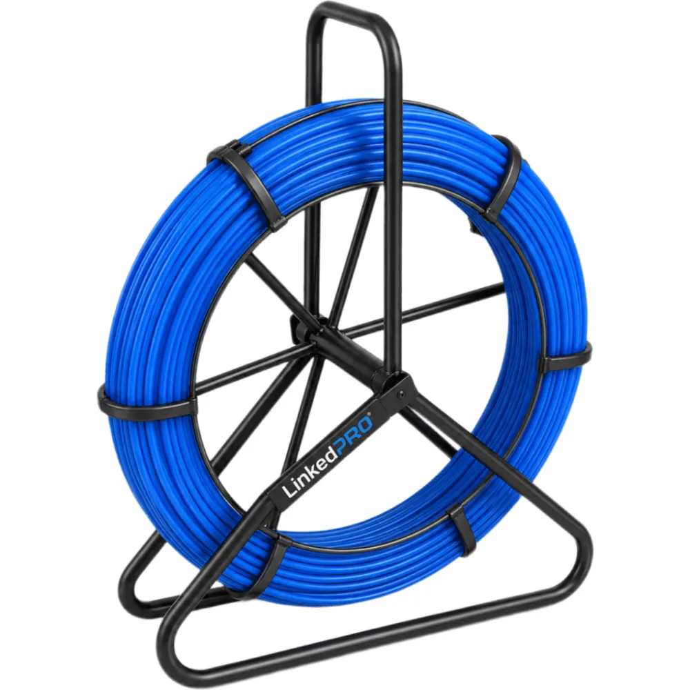Guía de Jalado de Cables Tipo Cobra / Diámetro de 14mm x 300 metros / Fibra de Vidrio de Gran Resistencia a la Tensión