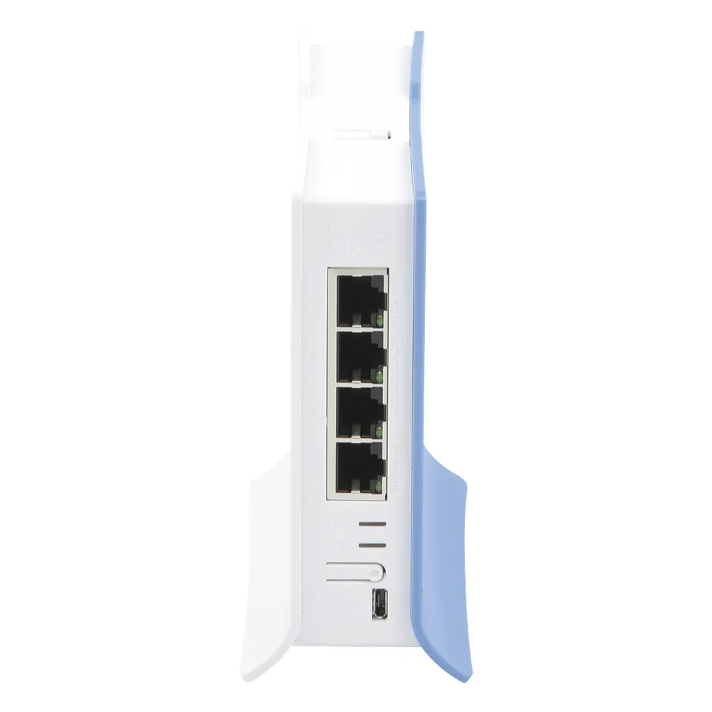 (hAP lite TC) 4 Puertos Fast Ethernet, Wi-Fi 2.4 GHz 802.11 b/g/n y base tipo Torre – vista 2