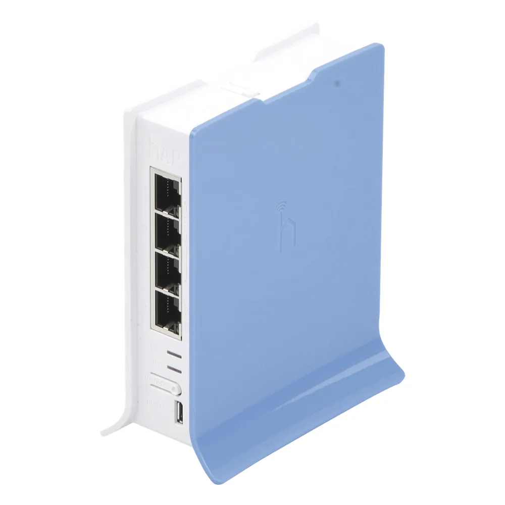 (hAP lite TC) 4 Puertos Fast Ethernet, Wi-Fi 2.4 GHz 802.11 b/g/n y base tipo Torre – vista 3