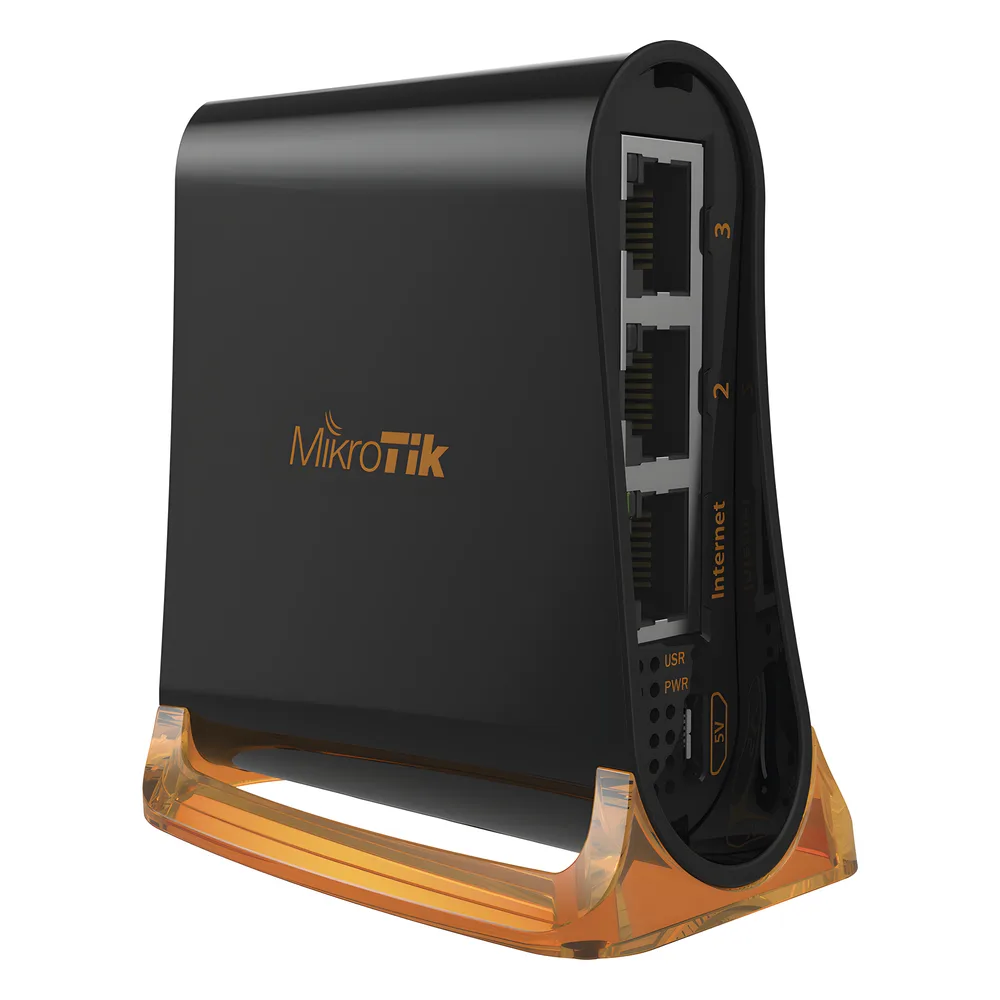 (hAP mini) Router 3 puertos 10/100 Mbps, Wi-Fi 2.4 GHz 802.11 b/g/n, Antena 360º 1.5 dBi, hasta 158 mW de potencia – vista 2