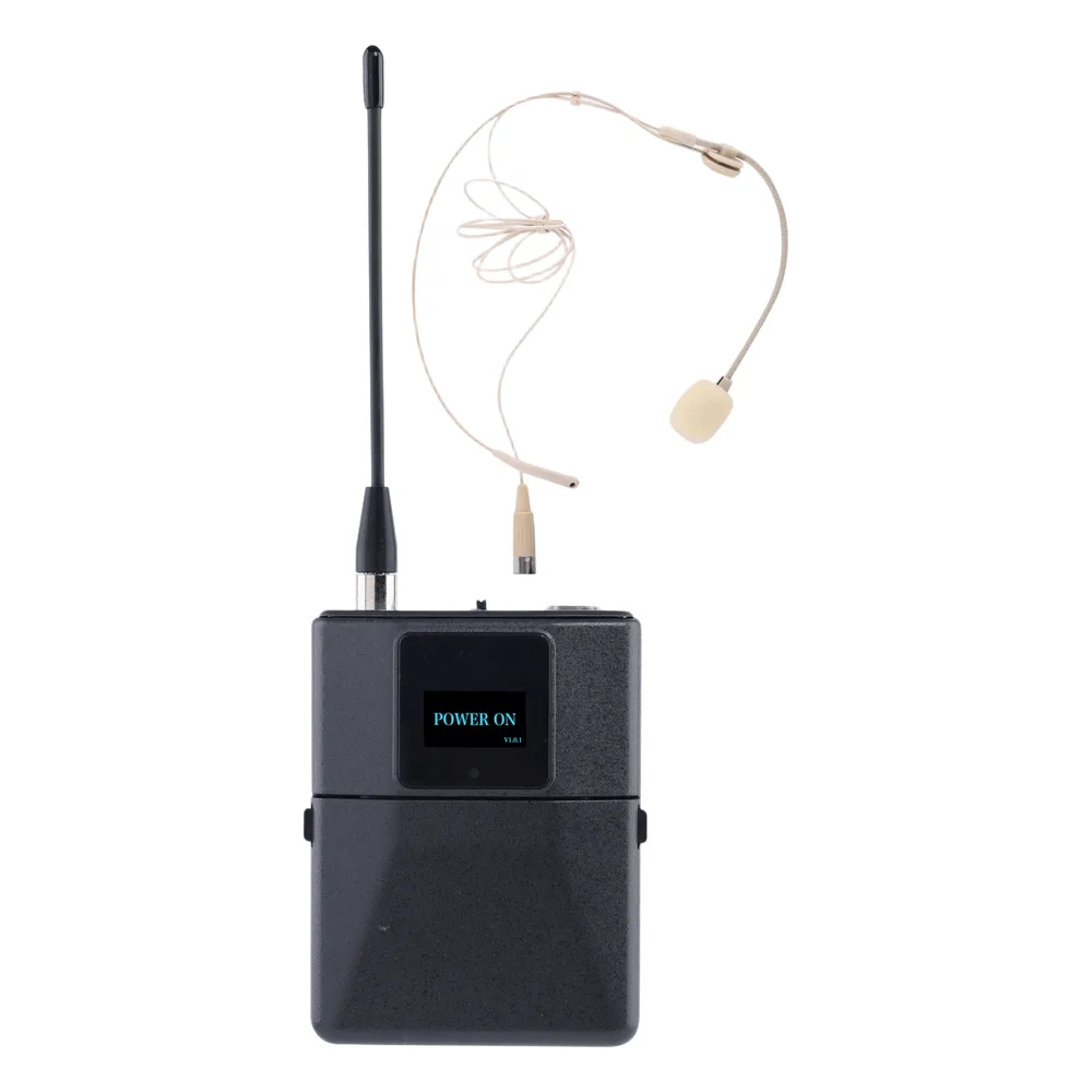Headset Microfono Digital Inalámbrico EP-59S / Banda U 540-690 MHz / Tecnología Digital pi/4-DQPSK / Transmisión Estable Antinterferencias / Autonomía 10 Horas / Display OLED / Potencia Ajustable hasta 10 dBm