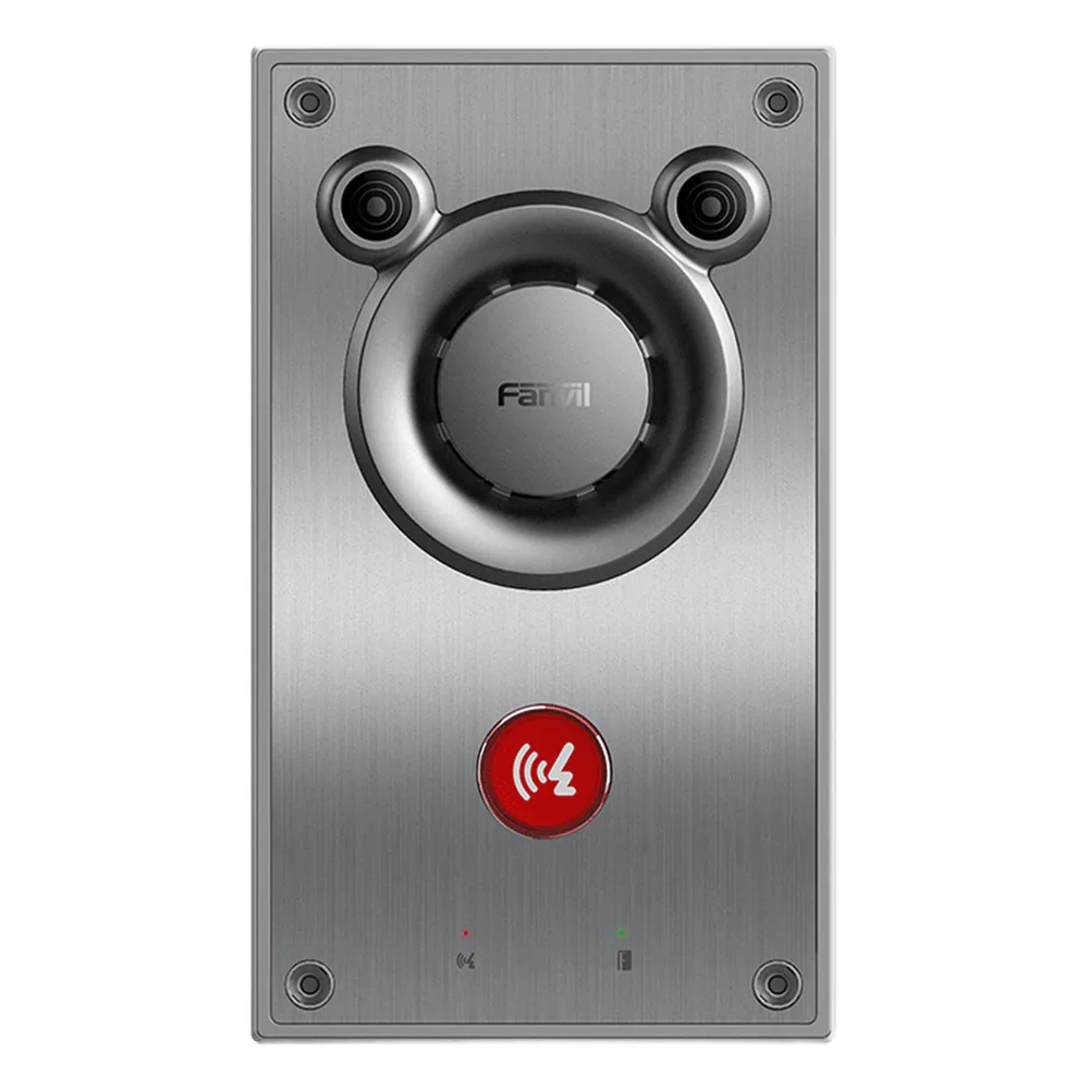 Intercomunicador IP de Emergencia / Altavoz 10W / 2 Líneas SIP / IP66 e IK10 Anti-vandálico / PoE 802.3af / Doble Micrófono con Reducción de Ruido / -40°C a 70°C