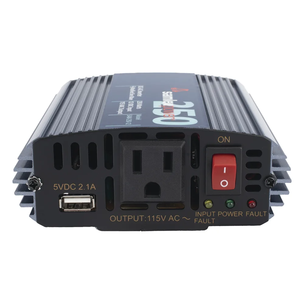Inversor de Corriente (CD-CA) Potencia Nominal 250 W, Ent:12Vcc, Sal: 115Vca 60 Hz – vista 3