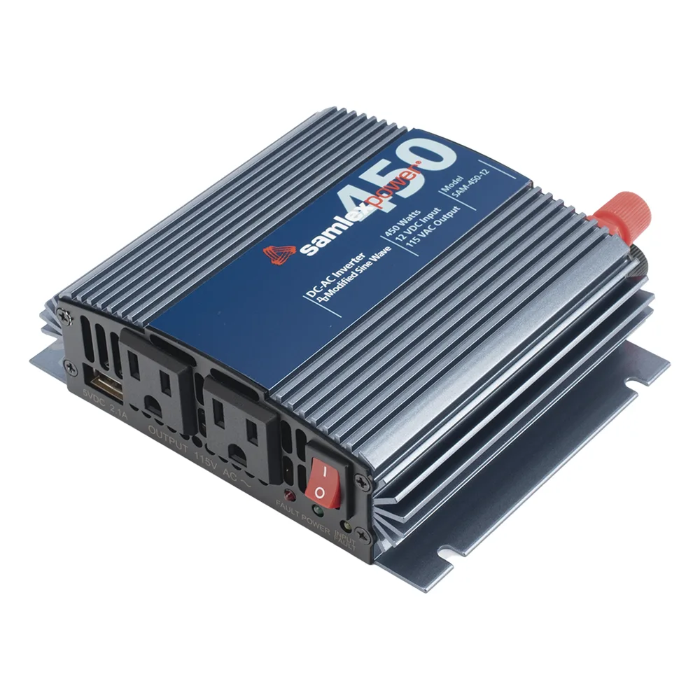 Inversor de Corriente Onda Modificada (CD-CA). Potencia Nominal 450 W, Ent:12Vcc, Sal: 115Vca 60 Hz. – vista 2