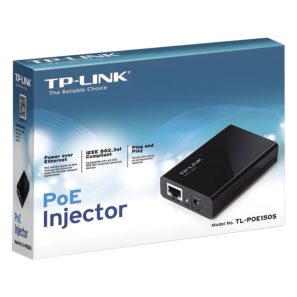 Inyector PoE (15W) / Gigabit 802.3 af / 2 puerto 10/100/1000 Mbps / Plug and Play