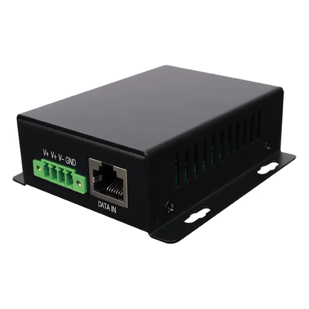 Inyector PoE Industrial / Ideal para Aplicaciones Solares / Entrada 9-42 Vcc / Salida PoE 48V / Conexión plug and play / Ideal para Conectar Cámaras PoE