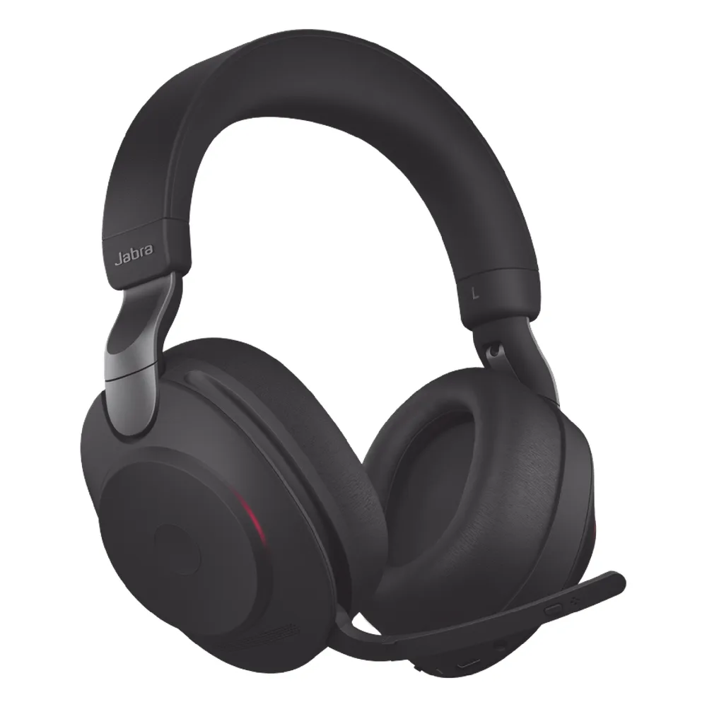 Jabra Evolve2 85, Auricular stereo versión UC con cancelación de ruido activa, dongle USB-A indicador de ocupado (Busylight)(28599-989-999)