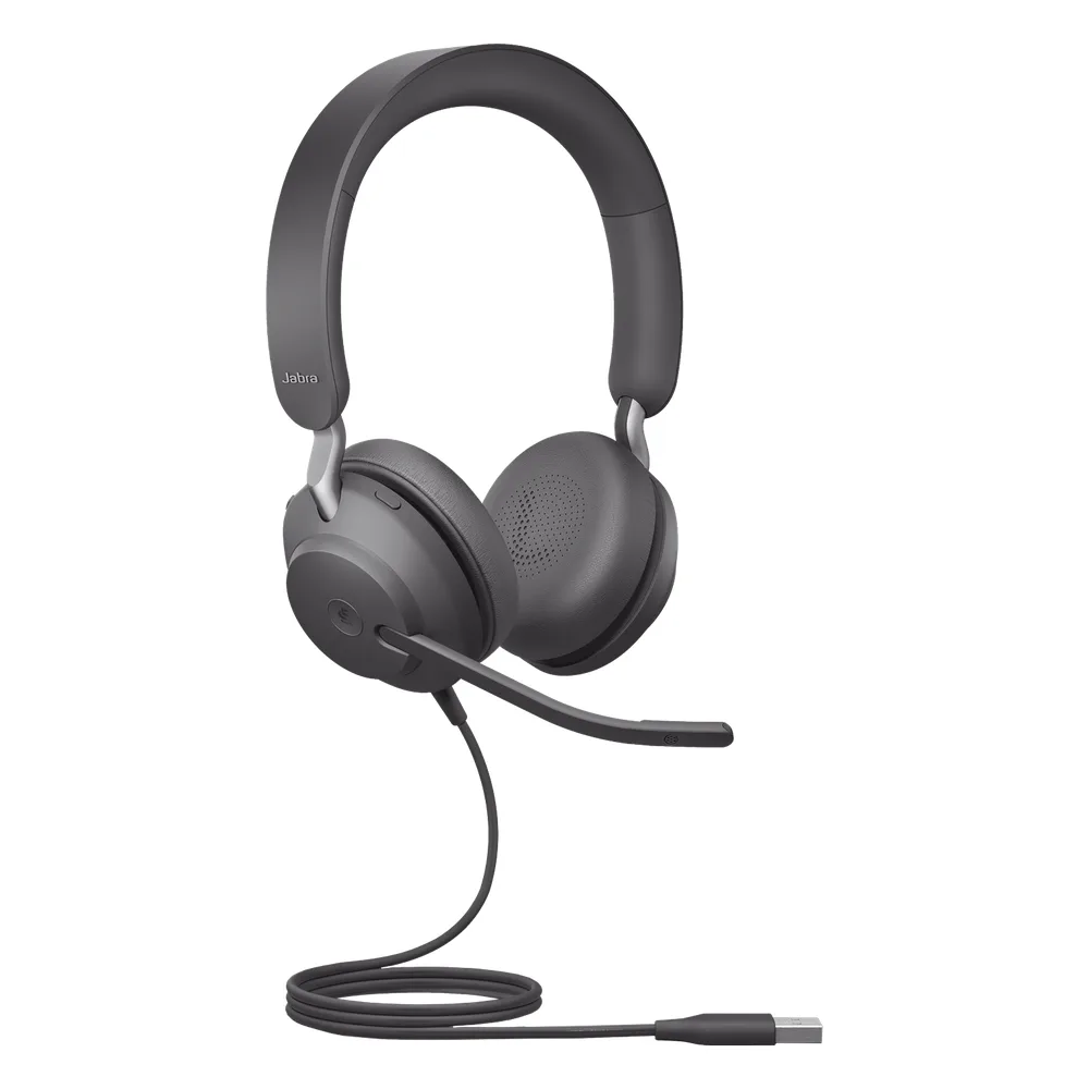Jabra Jabra Evolve 2 40SE, Auricular stereo versión MS con aislamiento de ruido, conexión USB-A y indicador de ocupado (Busylight) (24189-999-999)